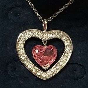 Bradford Exchange Vintage "My Daughter My Love" Heart Pendant Necklace NEW